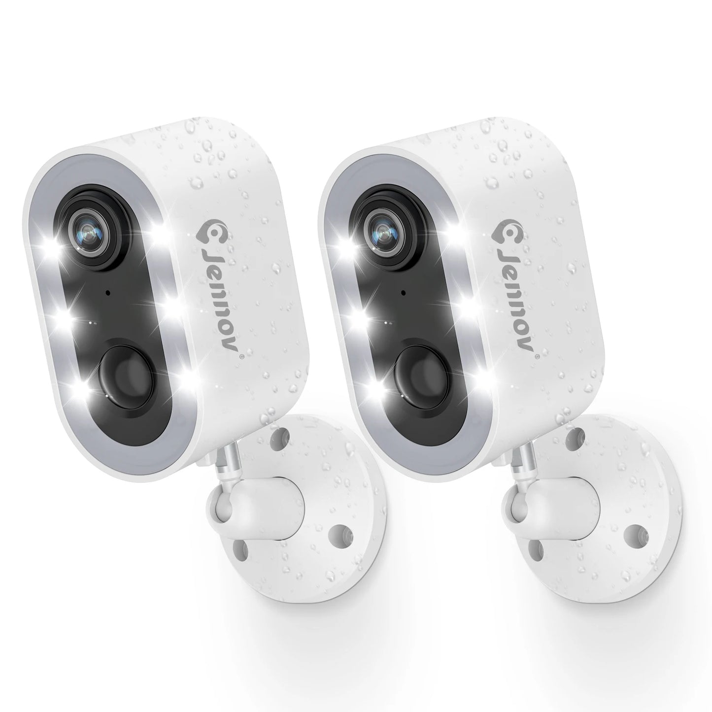 Jennov 5MP Security Camera Wireless WiFi Camera Battery Powered with Color Night Vision Two-Way Talk for Outdoor Home Camera