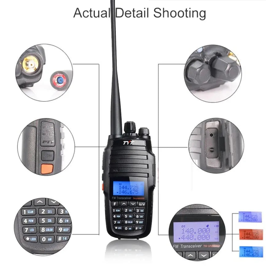 NEW TYT TH-UV8000D Type-C Charging Amateur Radio Cross band Reapeater VHF UHF Dual Band 10W Walkie Talkie Long Range